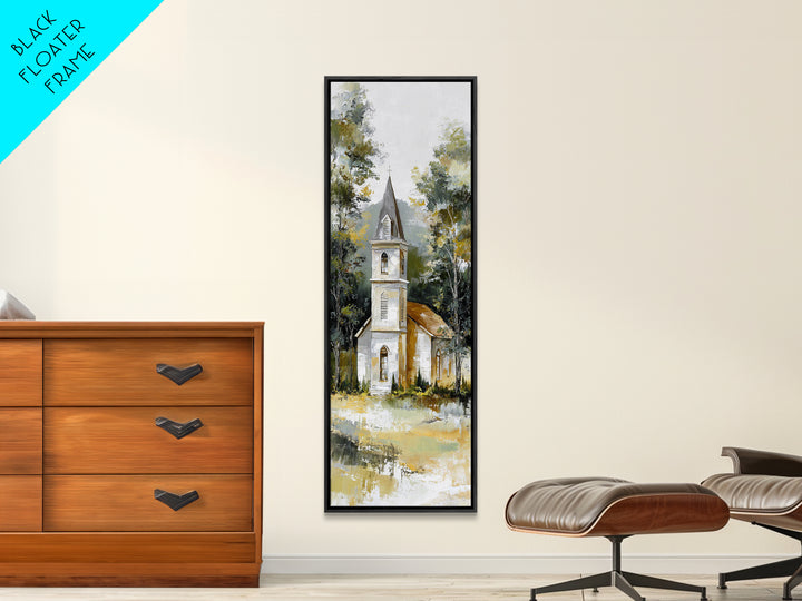 Country Church Steeple Beyond Trees Canvas Print, Country Art, Contemporary Art, Farmhouse Decor, Fine Art, Country, COU-1x3-7