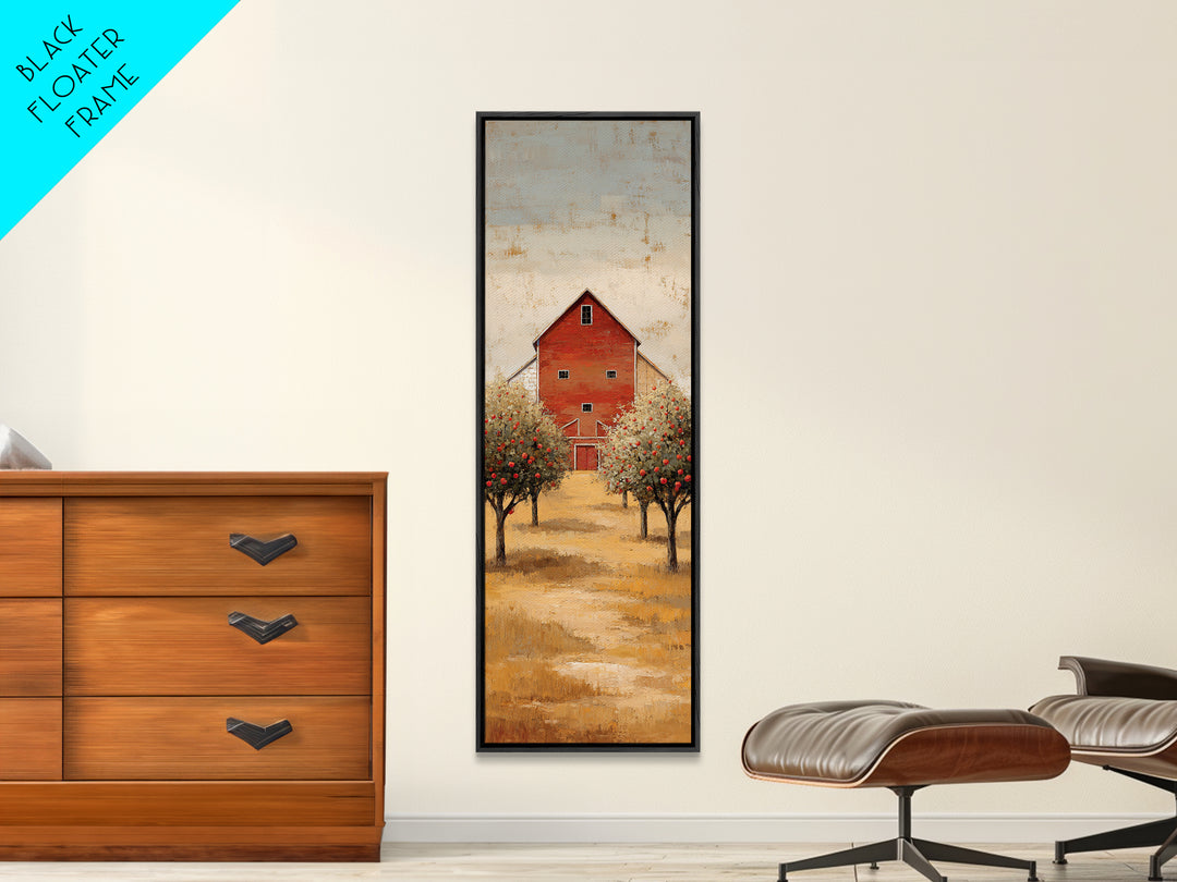 Apple Orchard with Warm Autumn Light Canvas Print, Country Art, Luxury Decor, Farmhouse Decor, Oil Painting, Country, COU-1x3-90