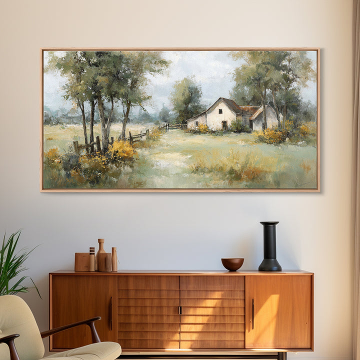 Apple Orchard with Warm Autumn Light Canvas Print, Country Art, Boho Decor, Farmhouse Decor, Abstract Art, Country, Art Prints, COU-2x1-26