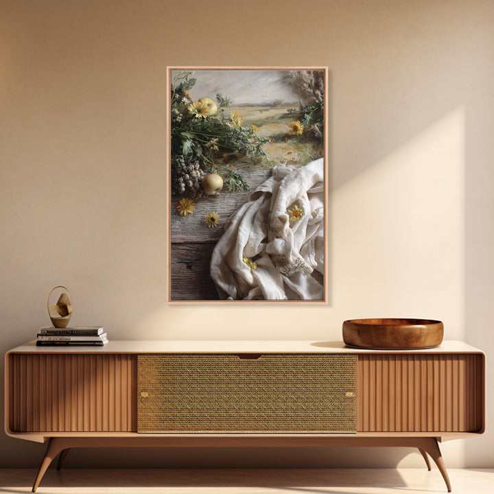 Apple Orchard with Warm Autumn Light Canvas Print, Country Art, Luxury Decor, Farmhouse Decor, Oil Painting, Country, COU-2x3-14