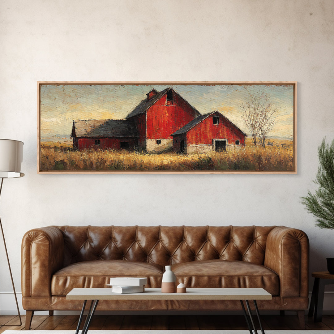 Rustic Barn Silhouette Canvas Print, Country Art, Fine Art Print, Farmhouse Decor, Watercolor Art, Country, Digital Prints, COU-3x1-19