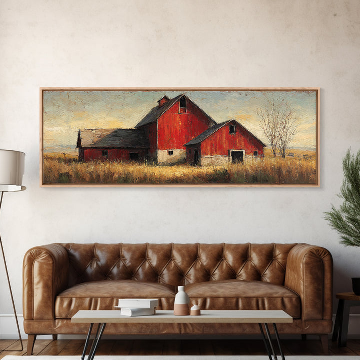 Rustic Barn Silhouette Canvas Print, Country Art, Fine Art Print, Farmhouse Decor, Watercolor Art, Country, Digital Prints, COU-3x1-19