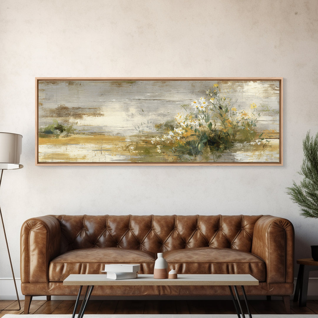 Hay Bales in Late Afternoon Sun Framed Canvas Print, Country Art, Statement Artwork, Farmhouse Decor, Fine Art, Country, COU-3x1-60