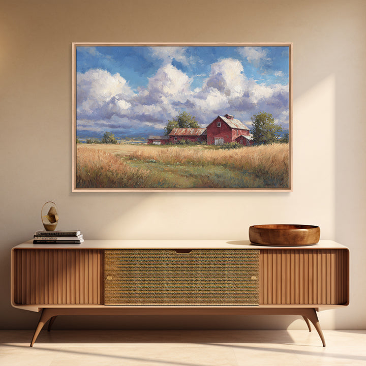Cornfield under Dramatic Summer Clouds Canvas Print, Country Art, Farmhouse Wall Decor, Farmhouse Decor, Abstract Art, Country, COU-3x2-94