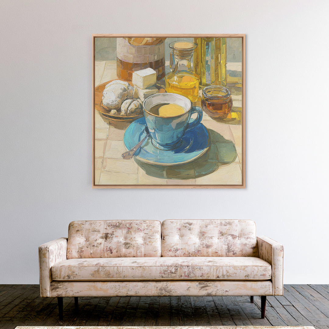 Minimal Line Art of a Cup and Canvas Print, Coffee Shop Art, Bedroom Wall Art, Cafe Decor, Abstract Art, Cafe, Modern Decor, CSA-1x1-18