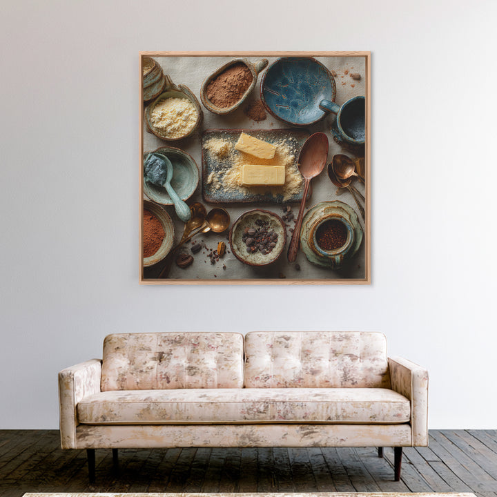 Moody Dark Roast Still Life Framed Canvas Print, Coffee Shop Art, Kitchen Wall Art, Cafe Decor, Fine Art, Cafe, Gothic Wall Art, CSA-1x1-56
