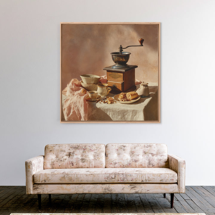 Coffee Grinder Antique Still Life Canvas Print, Coffee Shop Art, Bedroom Wall Art, Cafe Decor, Fine Art, Cafe, Modern Decor, CSA-1x1-60