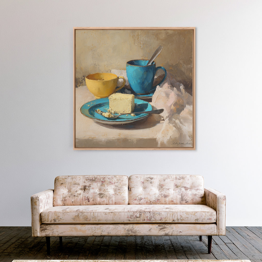 Minimal Line Art of a Cup and Canvas Print, Coffee Shop Art, Neutral Decor, Cafe Decor, Fine Art, Cafe, Home Decor, Wall Decor, CSA-1x1-90