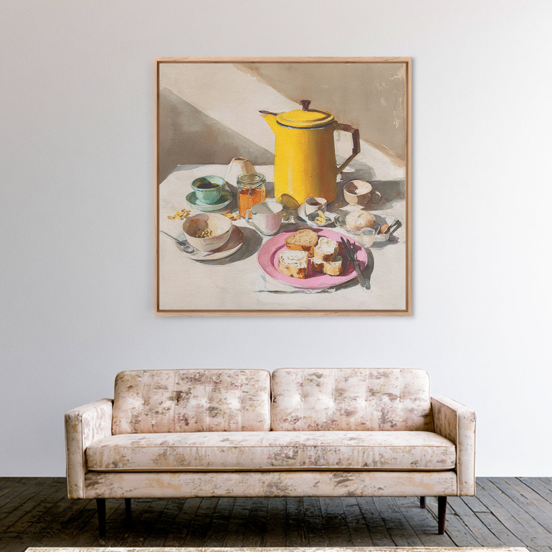 Mid Century Coffee Pot Canvas Print, Coffee Shop Art, Modern Decor, Cafe Decor, Fine Art, Cafe, Wall Decor, Art Print, CSA-1x1-94