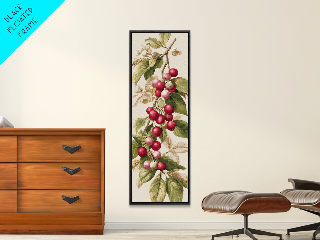 Botanical Coffee Plant Branch Canvas Print, Coffee Shop Art, Neutral Decor, Cafe Decor, Oil Painting, Cafe, Home Decor, CSA-1x3-42