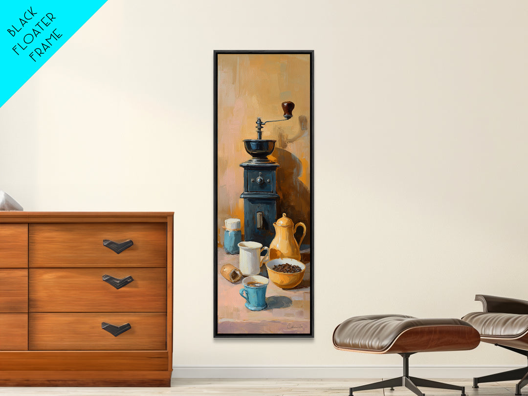 Coffee Grinder Antique Still Life Canvas Print, Coffee Shop Art, Bedroom Wall Art, Cafe Decor, Fine Art, Cafe, Modern Decor, CSA-1x3-72
