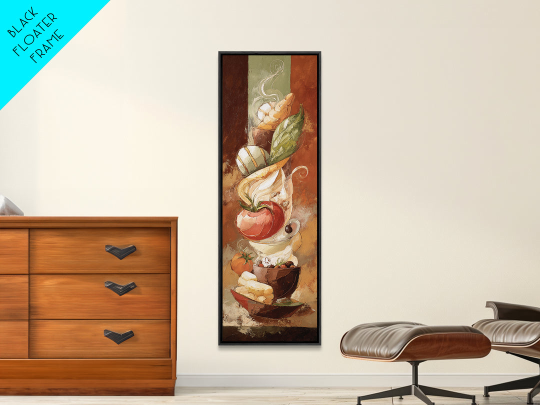 Abstract Brown and Cream Coffee Swirl Canvas Print, Coffee Shop Art, Printable Wall Art, Cafe Decor, Abstract Art, Cafe, CSA-1x3-93
