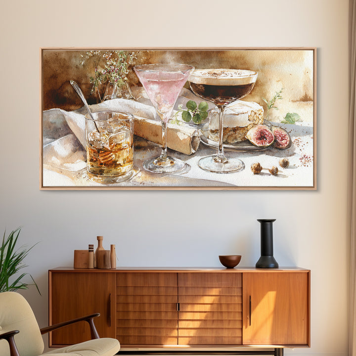 Espresso Martini Coffee Cocktail Still Life Framed Canvas Print, Coffee Shop Art, Printable, Cafe Decor, Fine Art, Cafe, CSA-2x1-13