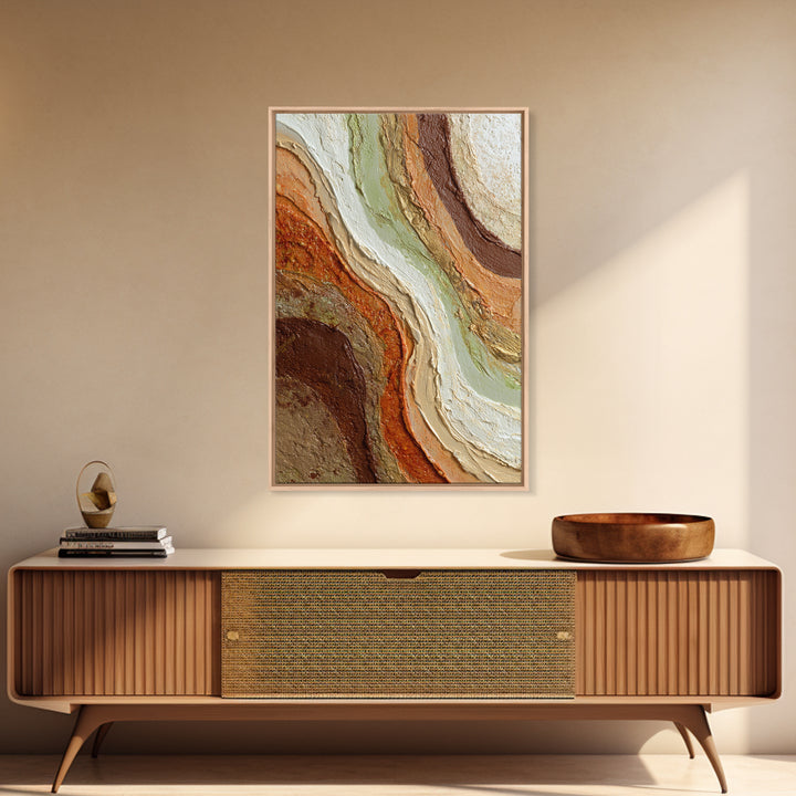 Abstract Brown and Cream Coffee Swirl Canvas Print, Coffee Shop Art, Dopamine Decor, Cafe Decor, Cafe, Coffee Wall Art, CSA-2x3-65