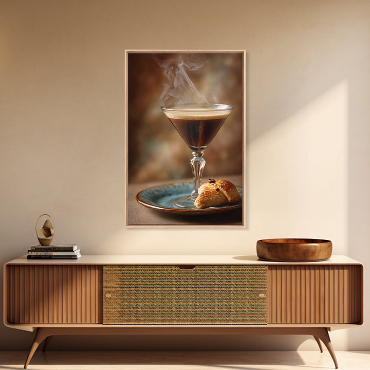 Espresso Martini Coffee Cocktail Still Life Framed Canvas Print, Coffee Shop Art, Canvas Print, Cafe Decor, Fine Art, Cafe, CSA-2x3-97