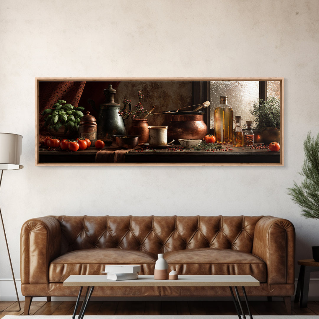 Moody Dark Roast Still Life Canvas Print, Coffee Shop Art, Food Art, Cafe Decor, Fine Art, Cafe, Minimalist Decor, CSA-3x1-24