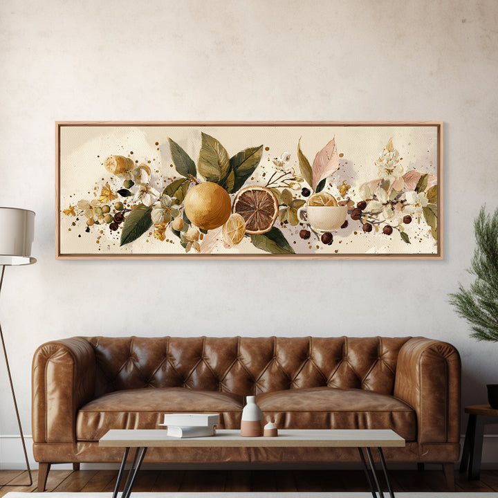 Two Cups Facing Each Other Canvas Print, Coffee Shop Art, Kitchen Wall Decor, Cafe Decor, Oil Painting, Cafe, Fine Art Print, CSA-3x1-29