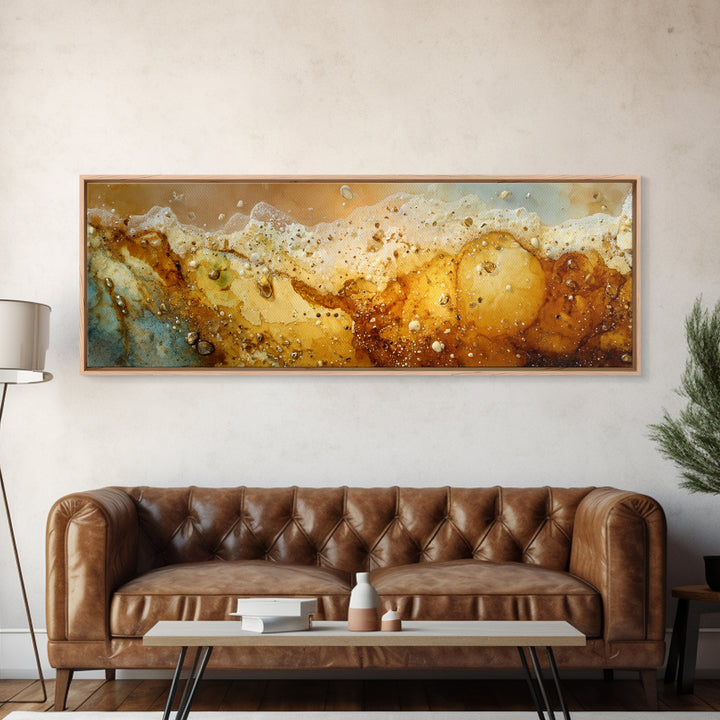 Iced Coffee Glass Canvas Print, Coffee Shop Art, Kitchen Art, Cafe Decor, Fine Art, Cafe, Minimalist Wall Art, Coffee Art, CSA-3x1-75