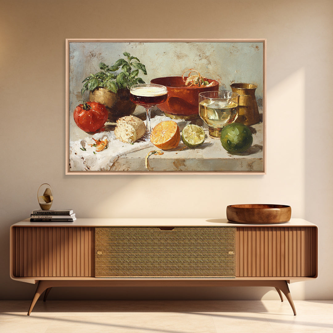 Espresso Martini Coffee Cocktail Still Life Canvas Print, Coffee Shop Art, Moody Wall Art, Cafe Decor, Fine Art, Cafe, CSA-3x2-21
