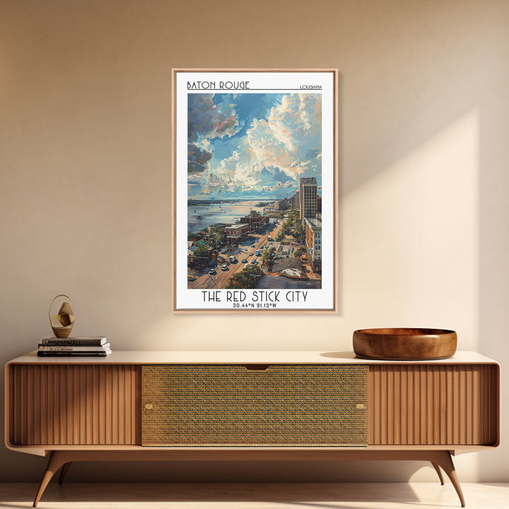 Baton Rouge Travel Poster, Canvas Print, City Travel Poster, Vintage City Poster, Wall Art, Vintage Posters, Art Print, Poster Print