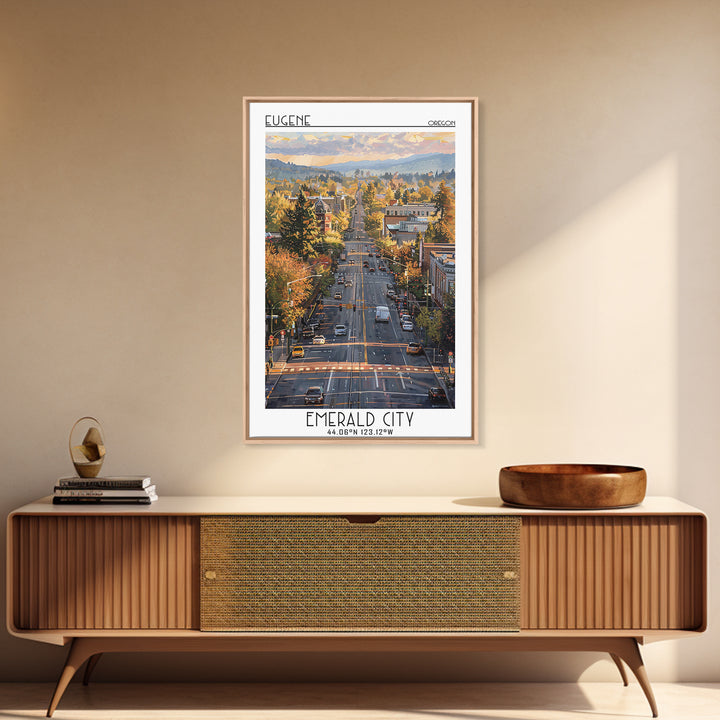 Eugene Travel Poster, Canvas Print, City Art Print, Travel Wall Art, Poster Print, City Travel Poster, Retro Travel Poster, Wall Art