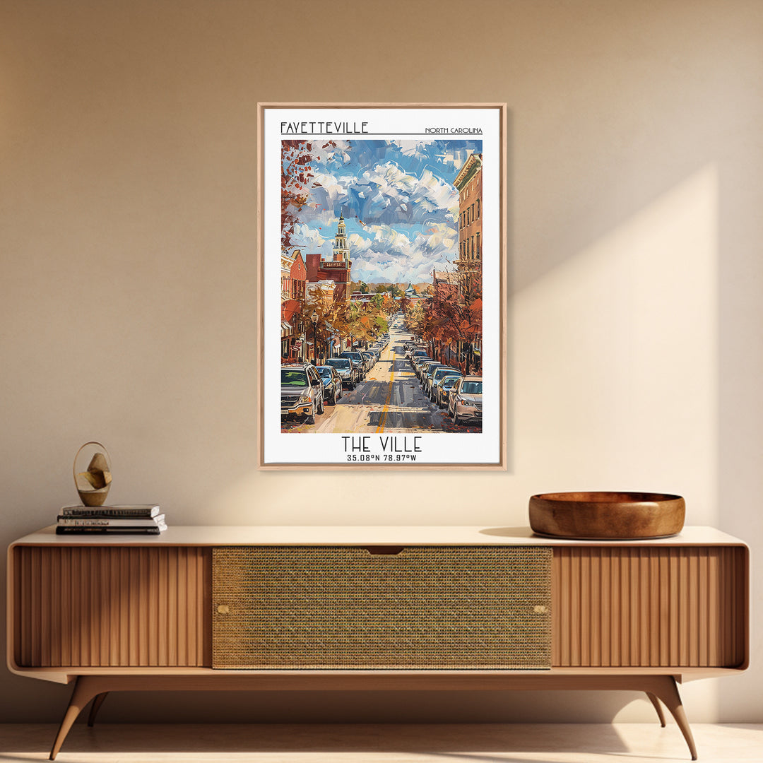 Fayetteville Travel Poster, Canvas Print, City Travel Poster, Travel Wall Art, Minimalist Poster, Vintage Travel, Vintage Travel Art