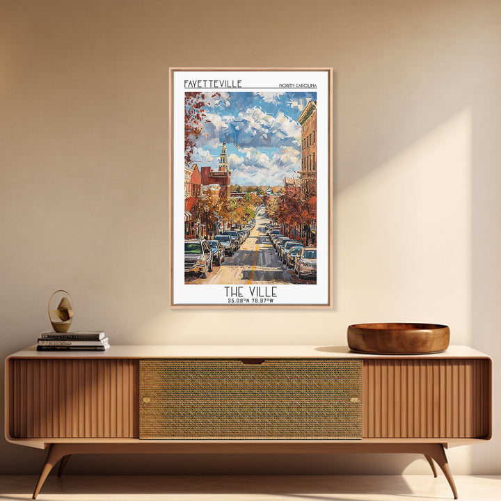 Fayetteville Travel Poster, Canvas Print, City Travel Poster, Travel Wall Art, Minimalist Poster, Vintage Travel, Vintage Travel Art