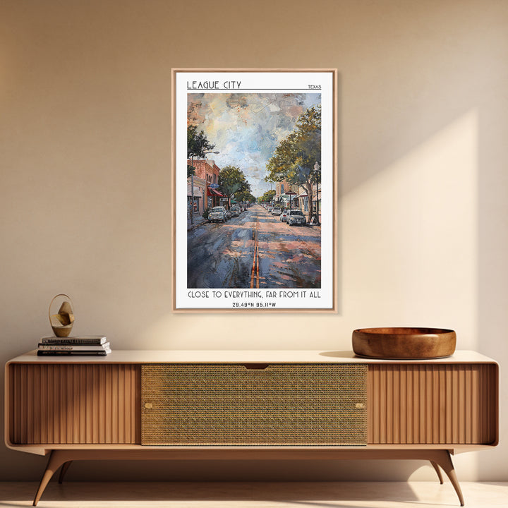 League City Texas Travel Poster, Canvas Print, Travel Wall Art, City Wall Art, Art Print, Wall Art, Travel Art Print, Fine Art Print