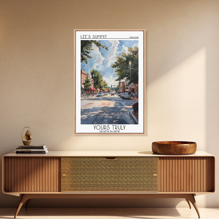 Lees Summit Travel Poster, Canvas Print, City Travel Poster, Travel Wall Decor, Living Room Wall Art, Travel Posters, Retro Wall Art