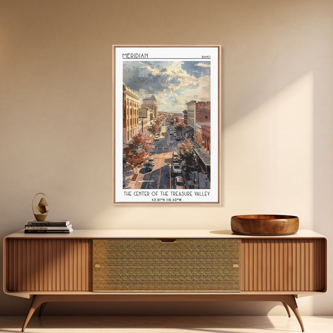Meridian Travel Poster, Canvas Print, City Travel Poster, Travel Wall Decor, Art Print, Travel Wall Art, Travel Prints, Travel Decor
