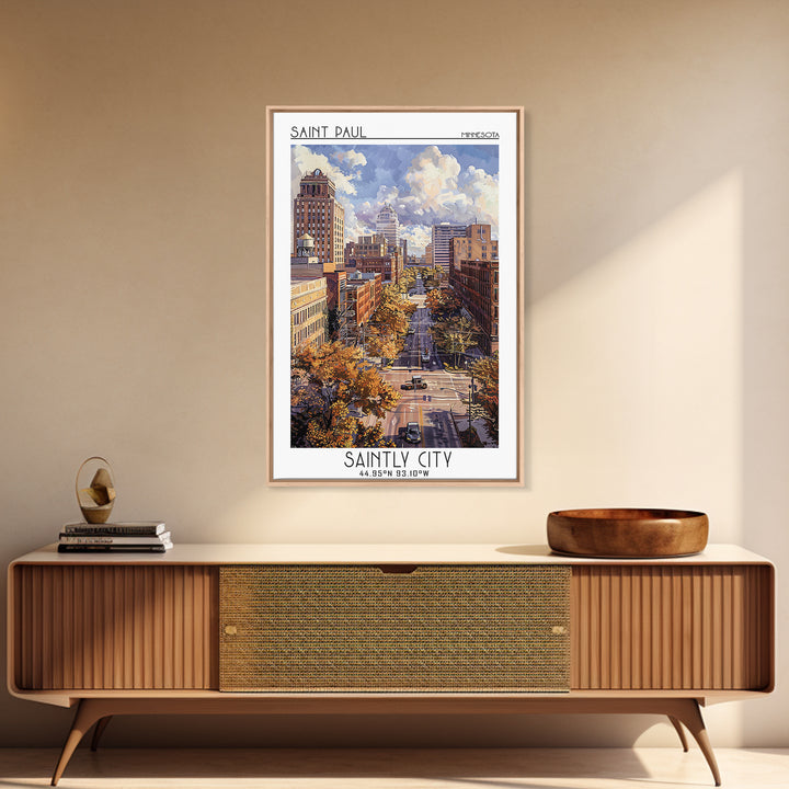 Saint Paul Travel Poster, Canvas Print, Travel Wall Art, City Wall Art, Vintage Travel Art, Travel Print, Art Print, Wanderlust Gift