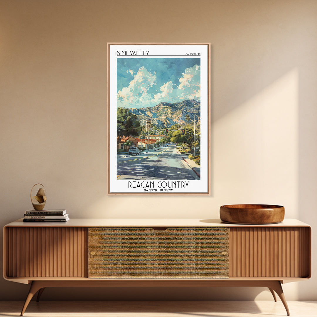 Simi Valley Travel Poster, Canvas Print, City Travel Poster, Travel Wall Art, Mid Century Wall Art, Vintage Travel, Gallery Wall Set