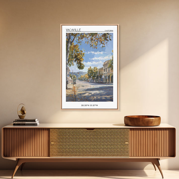 Vacaville Travel Poster, Canvas Print, Travel Wall Art, City Wall Art, Living Room Wall Art, Wall Art, Home Decor, City Illustration