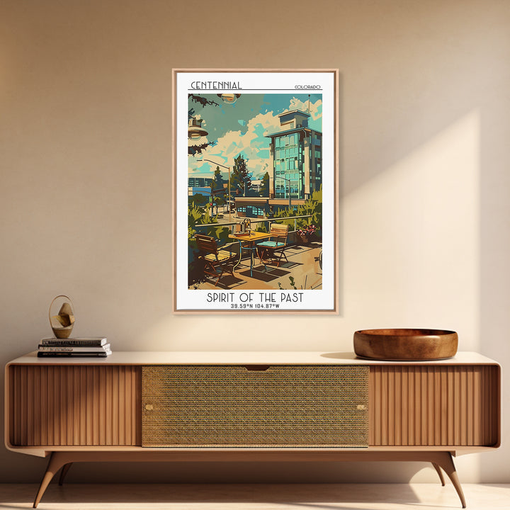 Centennial Travel Poster, Canvas Print, Vintage Travel Print, City Wall Art, Minimalist Poster, Vintage Poster, Living Room Wall Art