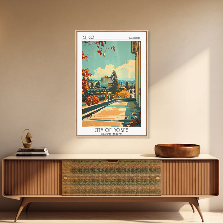 Chico Travel Poster, Canvas Print, Poster Print, Travel Wall Art, Vintage Travel, Minimalist Poster, Gallery Wall Set, Landscape Art