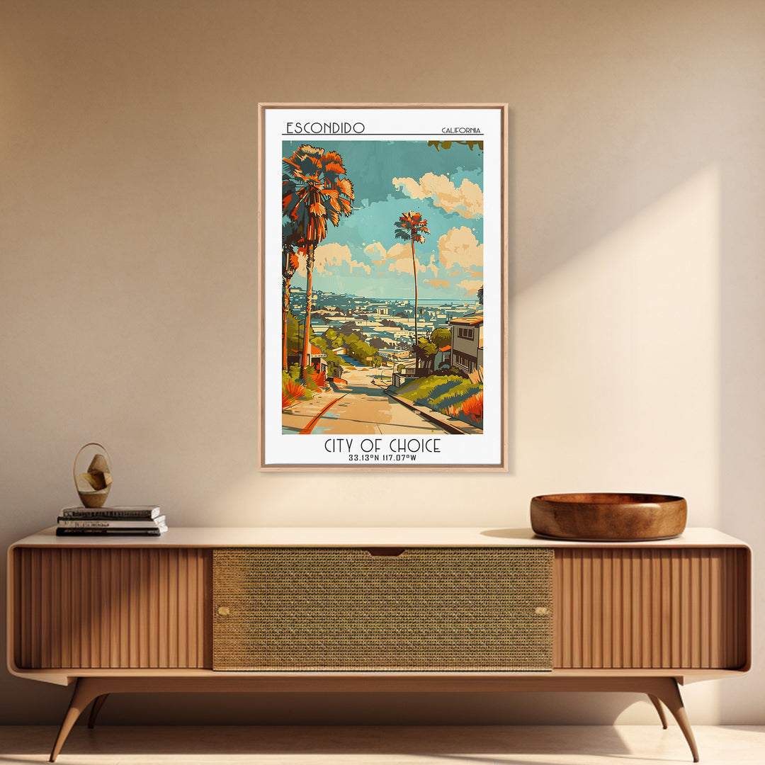 Escondido Travel Poster, Canvas Print, Poster Print, Travel Wall Art, Vintage Posters, Travel Posters, Fine Art Print, Landscape Art