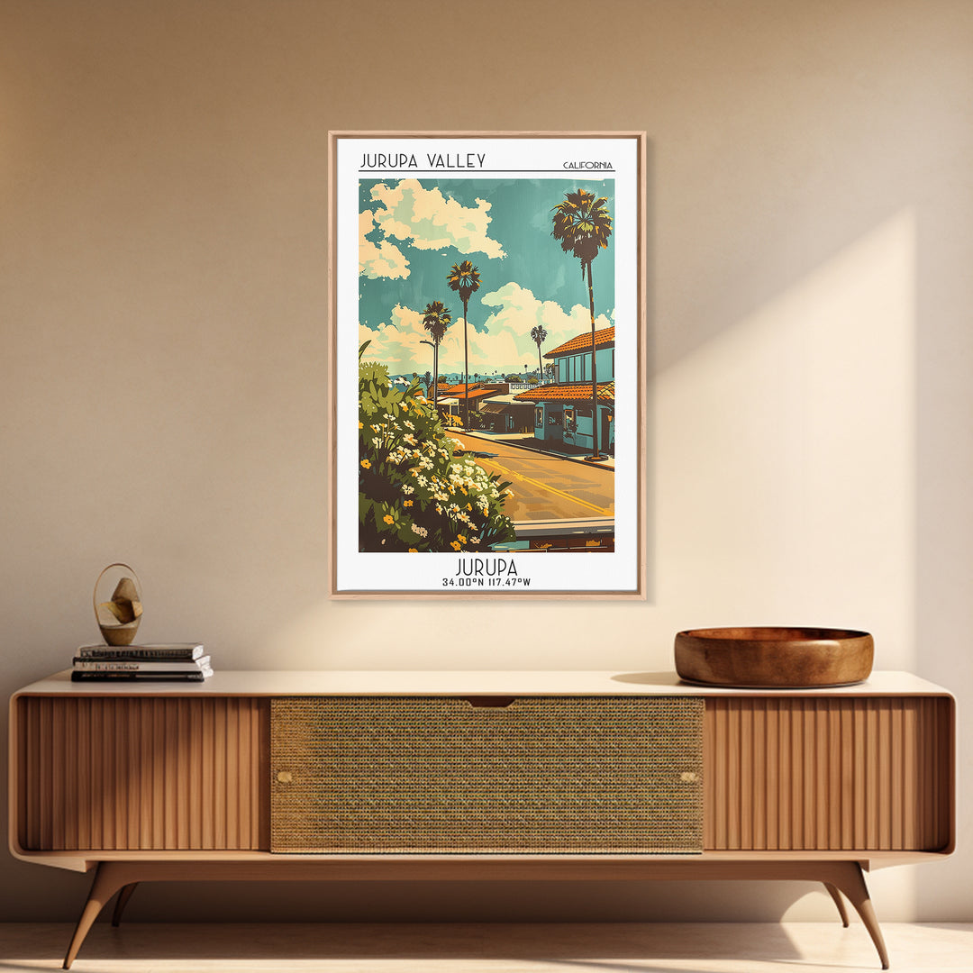 Jurupa Valley California Travel Poster, Canvas Print, Retro Travel Poster, City Wall Art, Minimalist Poster, Travel Print, Art Print