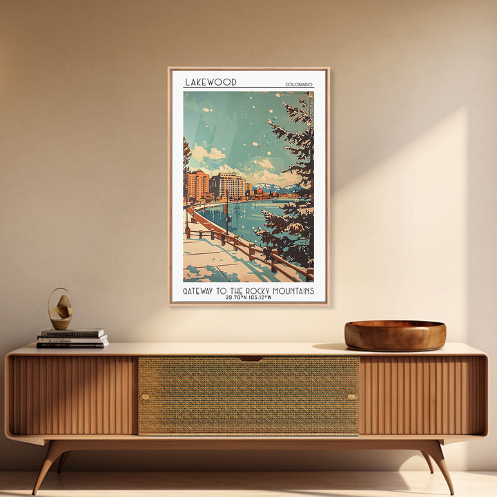 Lakewood Travel Poster, Canvas Print, City Travel Poster, Travel Wall Art, Home Office Decor, Living Room Wall Art, Travel Art Print