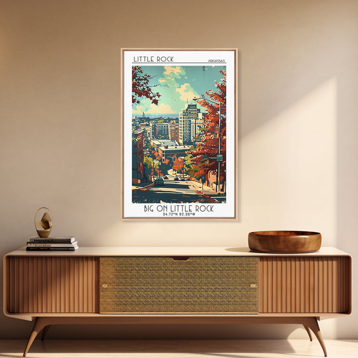 Little Rock Travel Poster, Canvas Print, Travel Wall Art, City Wall Art, City Illustration, Travel Print, Travel Posters, Poster Art