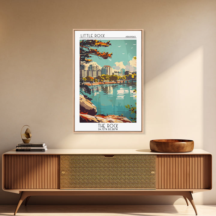 Little Rock Arkansas Travel Poster, Canvas Print, Poster Print, Travel Wall Art, Travel Wall Decor, Gallery Wall Set, Retro Wall Art
