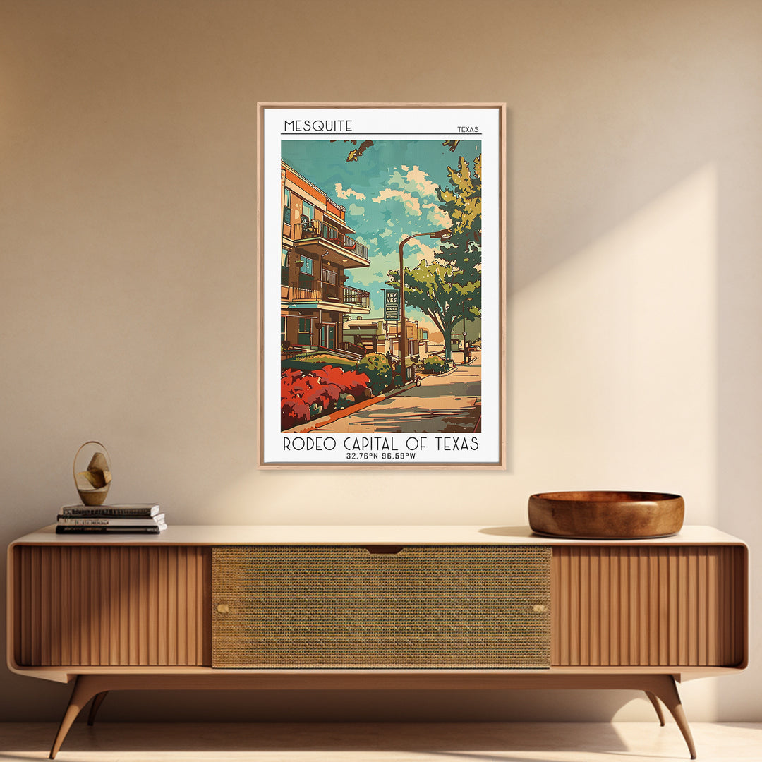Mesquite Texas Travel Poster, Canvas Print, City Travel Poster, Travel Wall Art, Minimalist Poster, Travel Prints, Home Office Decor