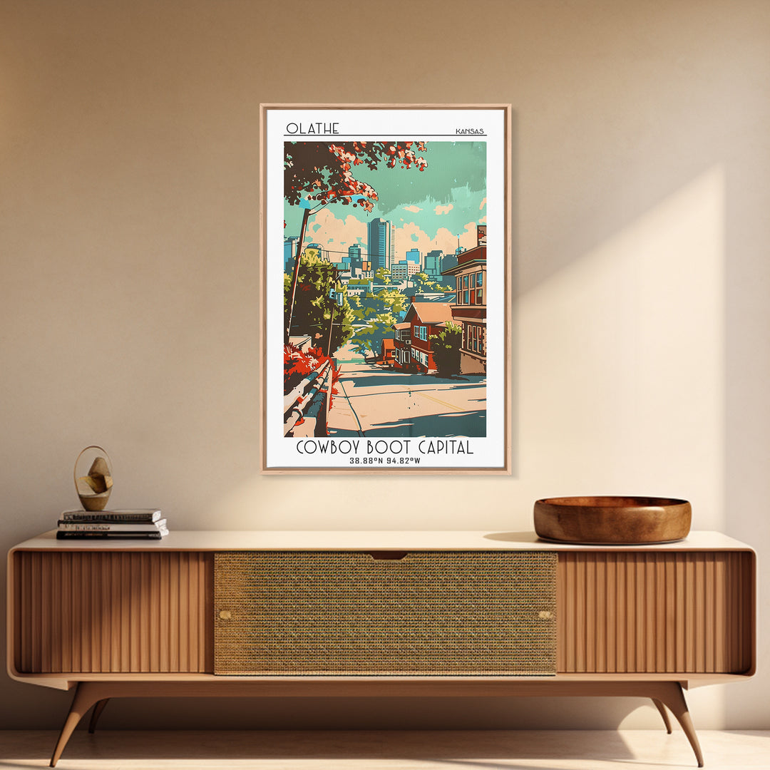 Olathe Travel Poster, Canvas Print, Travel Wall Art, City Wall Art, City Art Print, Wall Art, City Travel Poster, Vintage Travel Art