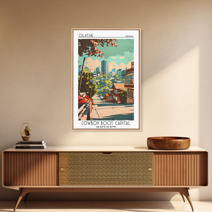 Olathe Travel Poster, Canvas Print, Travel Wall Art, City Wall Art, City Art Print, Wall Art, City Travel Poster, Vintage Travel Art
