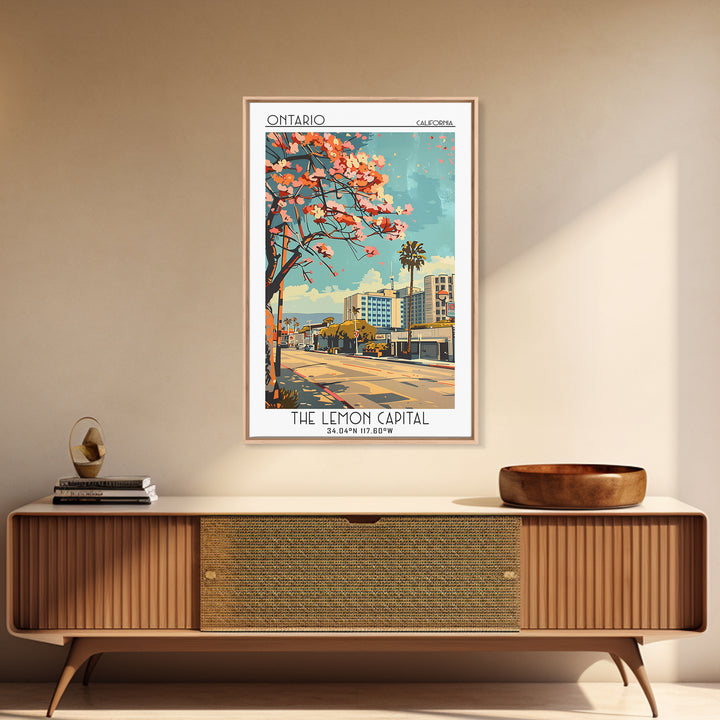 Ontario California Travel Poster, Canvas Print, City Travel Poster, Travel Wall Art, Vintage Travel Art, Poster Print, Landscape Art