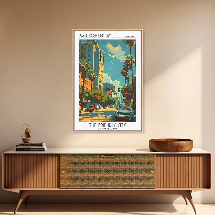 San Bernardino California Travel Poster, Canvas Print, City Art Print, Travel Wall Art, Vintage Posters, Travel Print, Travel Prints