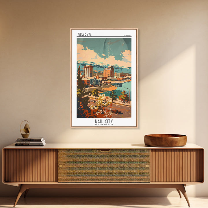 Sparks Travel Poster, Canvas Print, Retro Wall Art, Travel Print, City Wall Art, Colorful Wall Art, Retro Travel Print, Poster Print