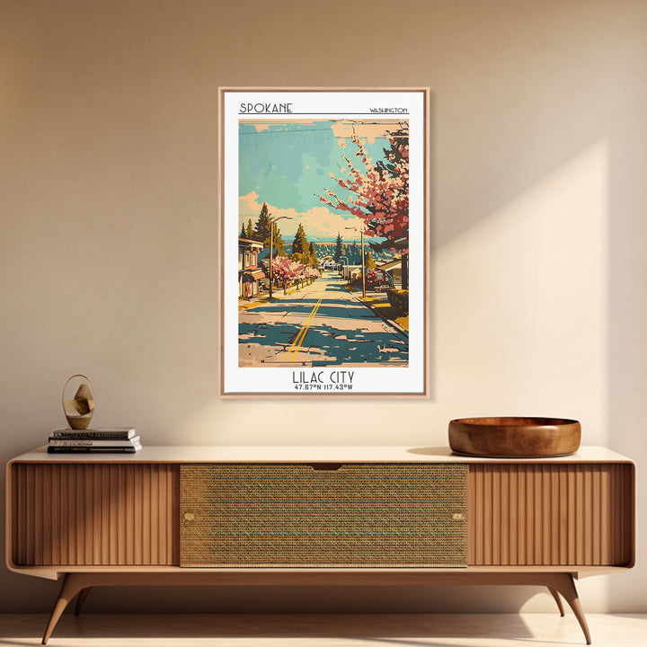 Spokane Travel Poster, Canvas Print, City Travel Poster, Travel Wall Decor, Travel Prints, Home Office Decor, Wall Art, Travel Decor