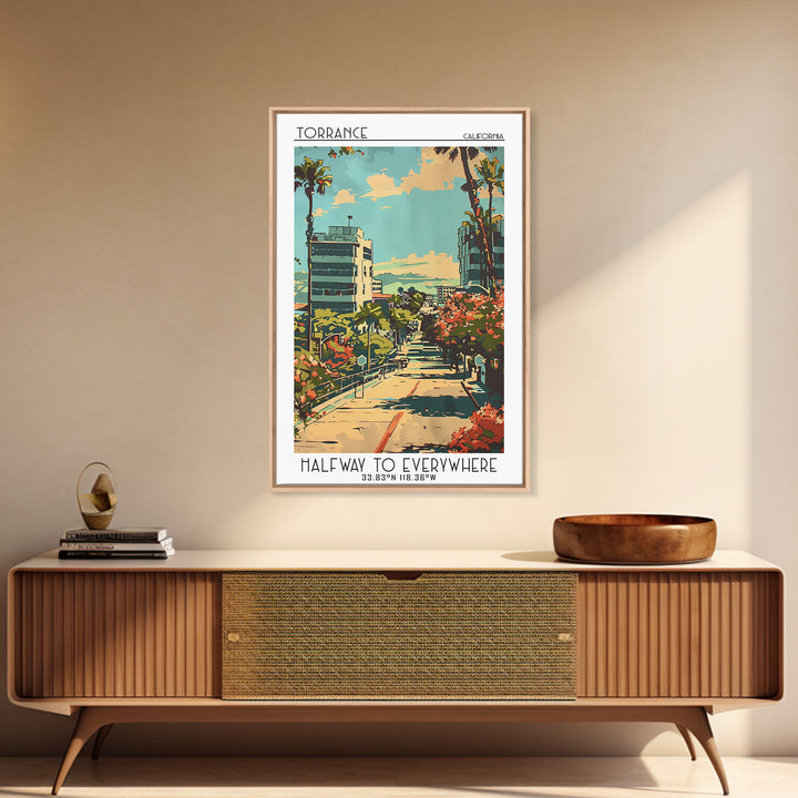 Torrance California Travel Poster, Canvas Print, City Travel Poster, Travel Wall Art, Travel Posters, Wanderlust Gift, Travel Prints