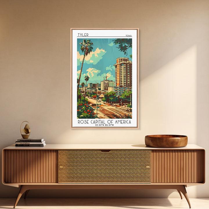 Tyler Travel Poster, Canvas Print, Travel Wall Decor, Minimalist Poster, Poster Print, Travel Decor, Travel Print, Modern Wall Decor