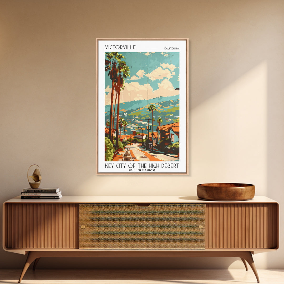 Victorville Travel Poster, Canvas Print, Travel Prints, Landscape Art, Travel Posters, Travel Wall Decor, Poster Art, Fine Art Print